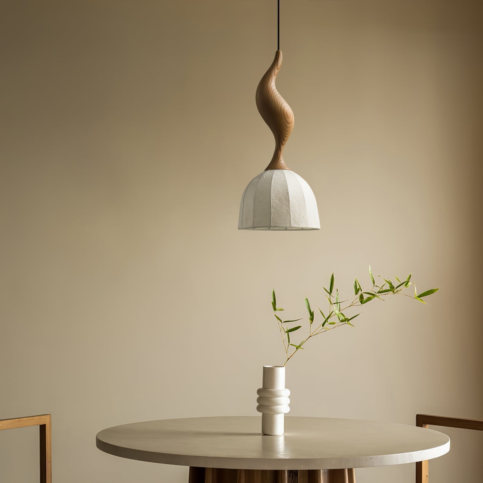 Colire Créativité Tordu Bois Suspension Lumière - Neutralighting
