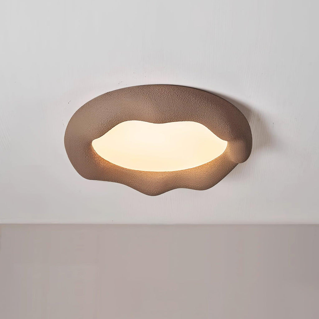 Vesperin Plafonnier en résine organique et fibre de verre, couleur beige - Neutralighting