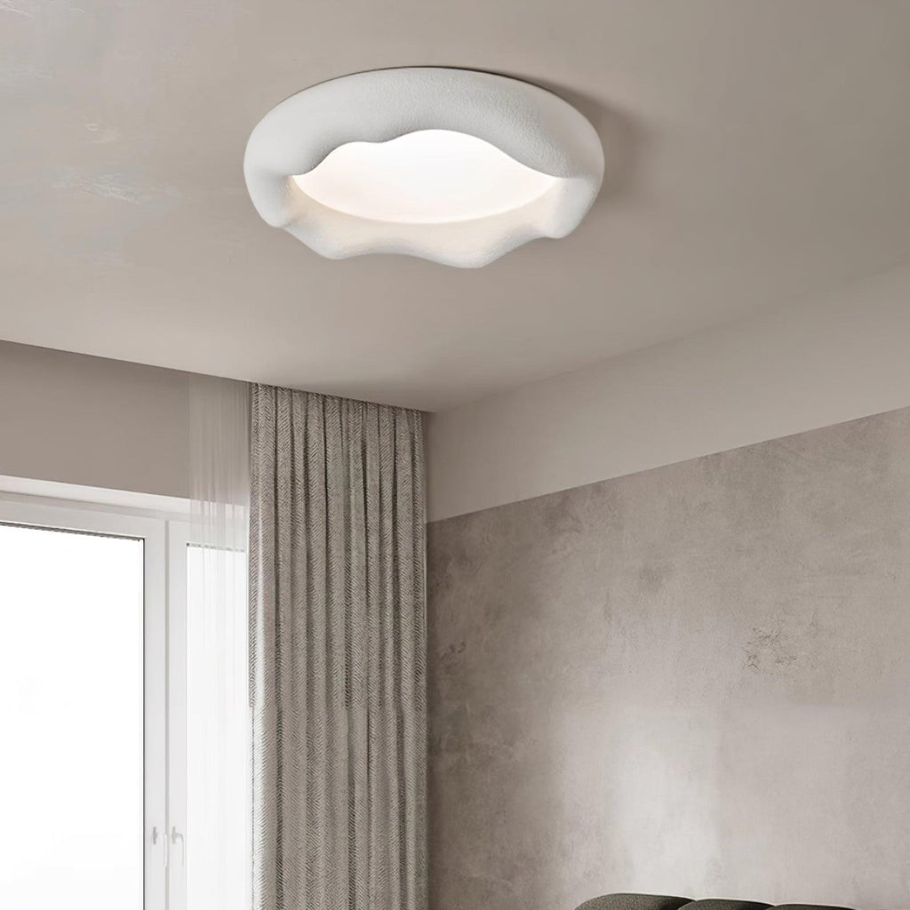 Vesperin Plafonnier en résine organique et fibre de verre, couleur beige - Neutralighting