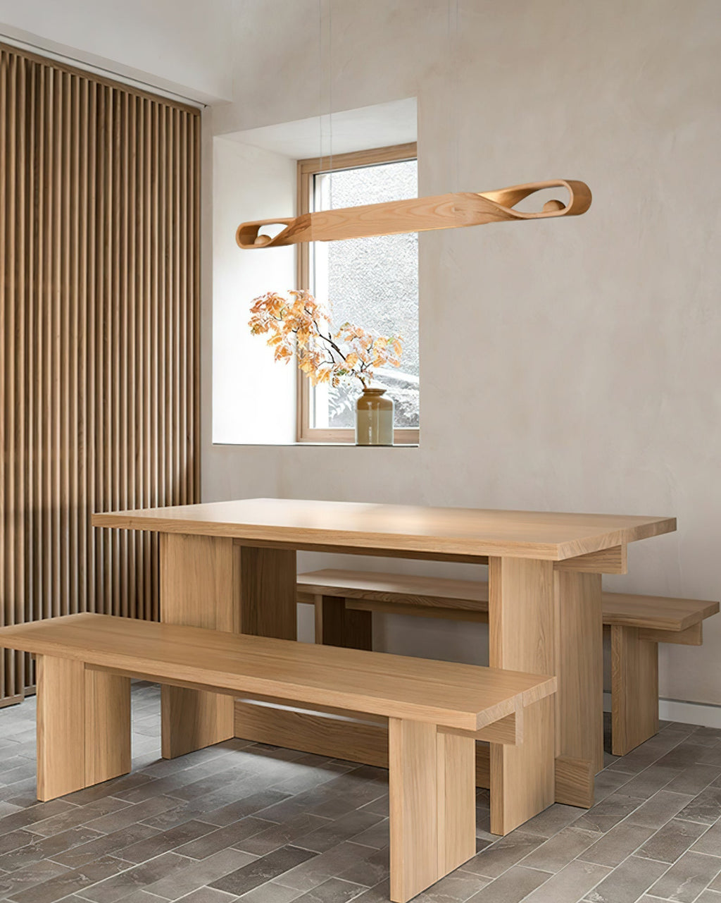 Lustra Suspension en Bois Incurvé Minimaliste - Neutralighting