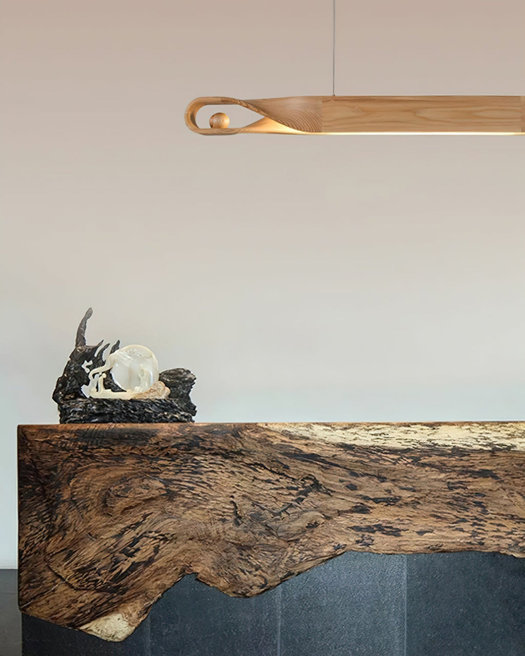 Lustra Suspension en Bois Incurvé Minimaliste - Neutralighting