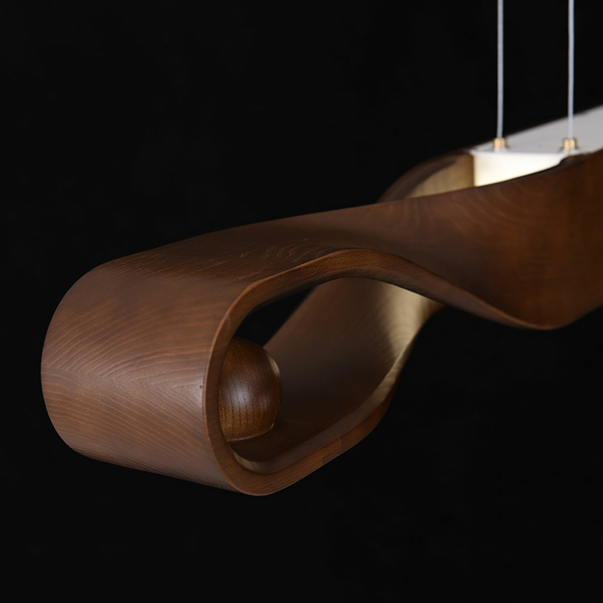 Lustra Suspension en Bois Incurvé Minimaliste - Neutralighting