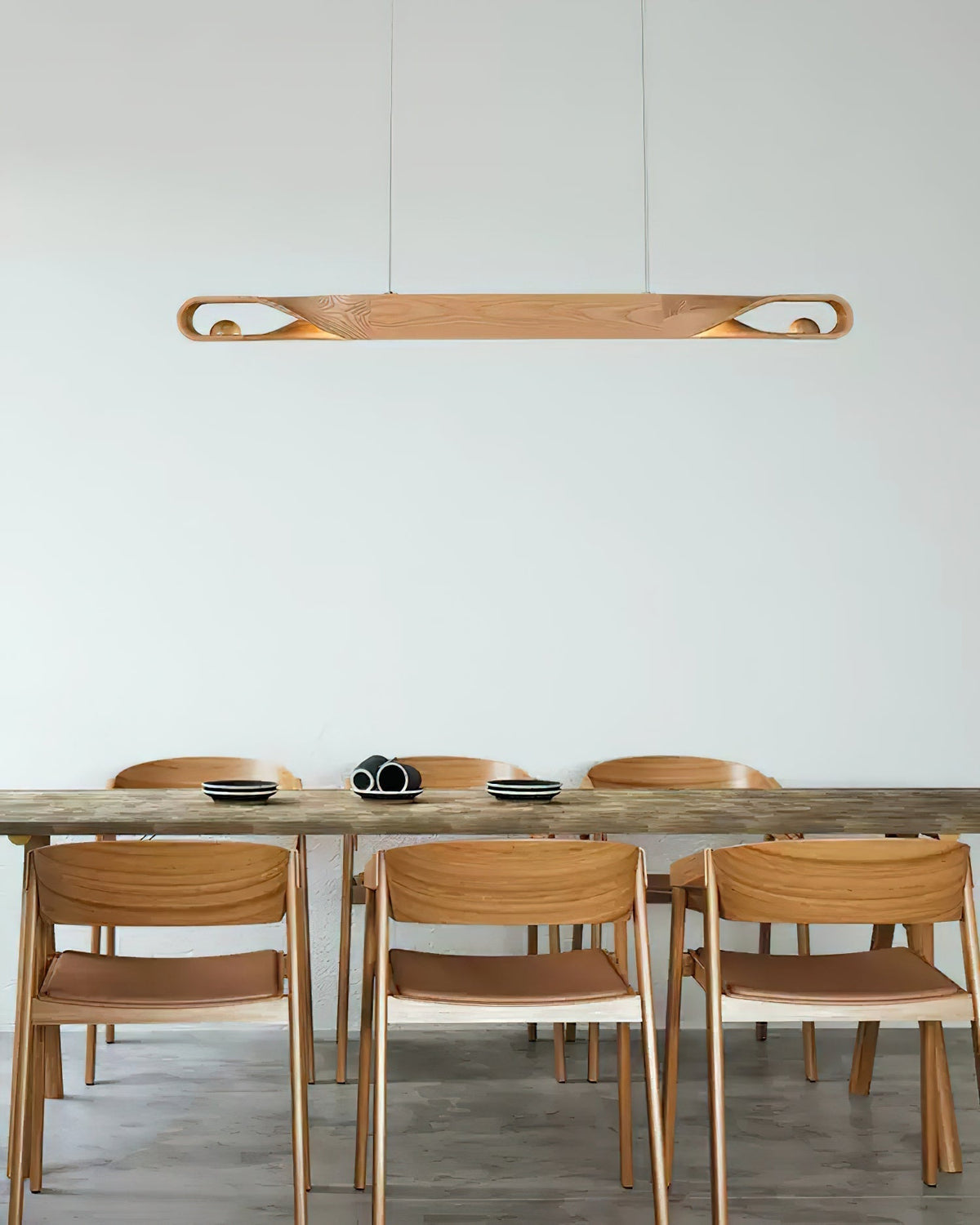 Lustra Suspension en Bois Incurvé Minimaliste - Neutralighting
