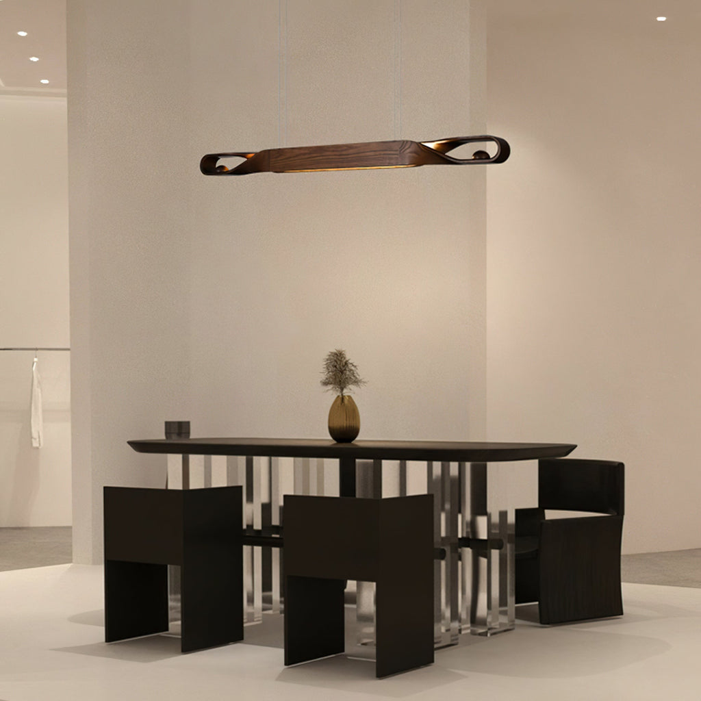Lustra Suspension en Bois Incurvé Minimaliste - Neutralighting