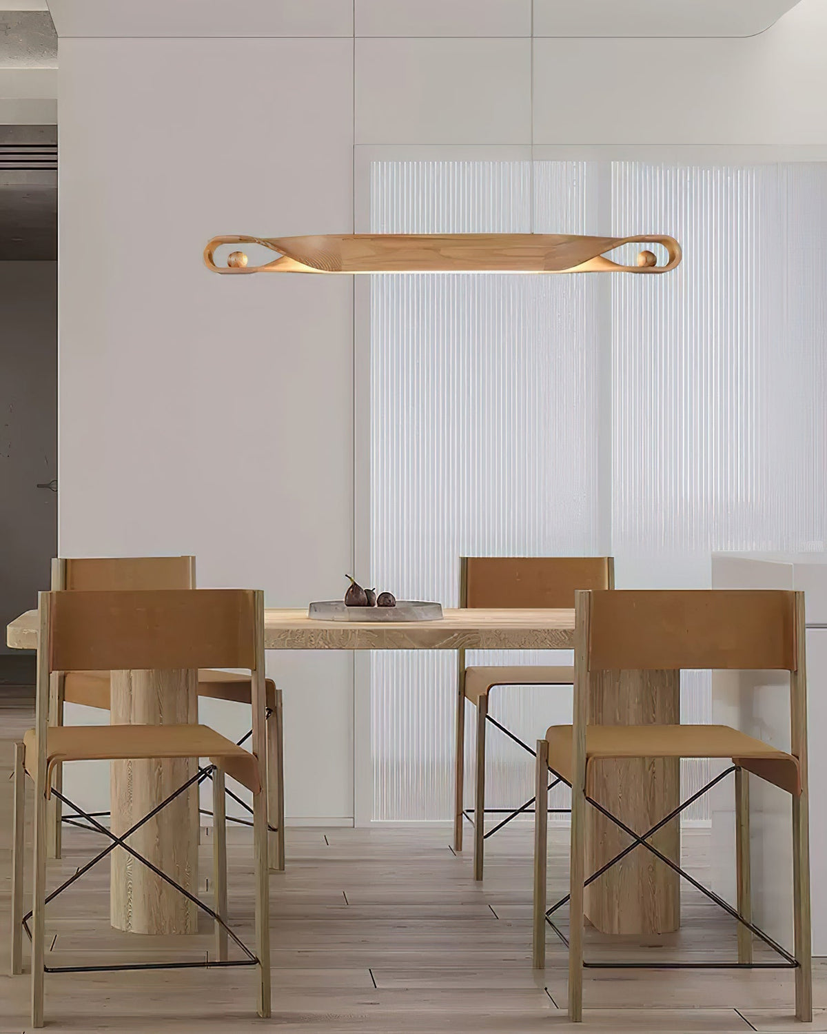 Lustra Suspension en Bois Incurvé Minimaliste - Neutralighting