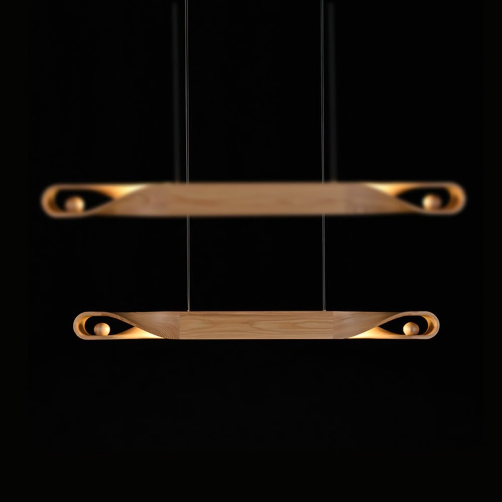 Lustra Suspension en Bois Incurvé Minimaliste - Neutralighting