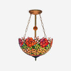 Chandelier Tiffany Bowl-shaped Rose Gypsum - Neutralighting