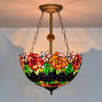 Chandelier Tiffany Bowl-shaped Rose Gypsum - Neutralighting