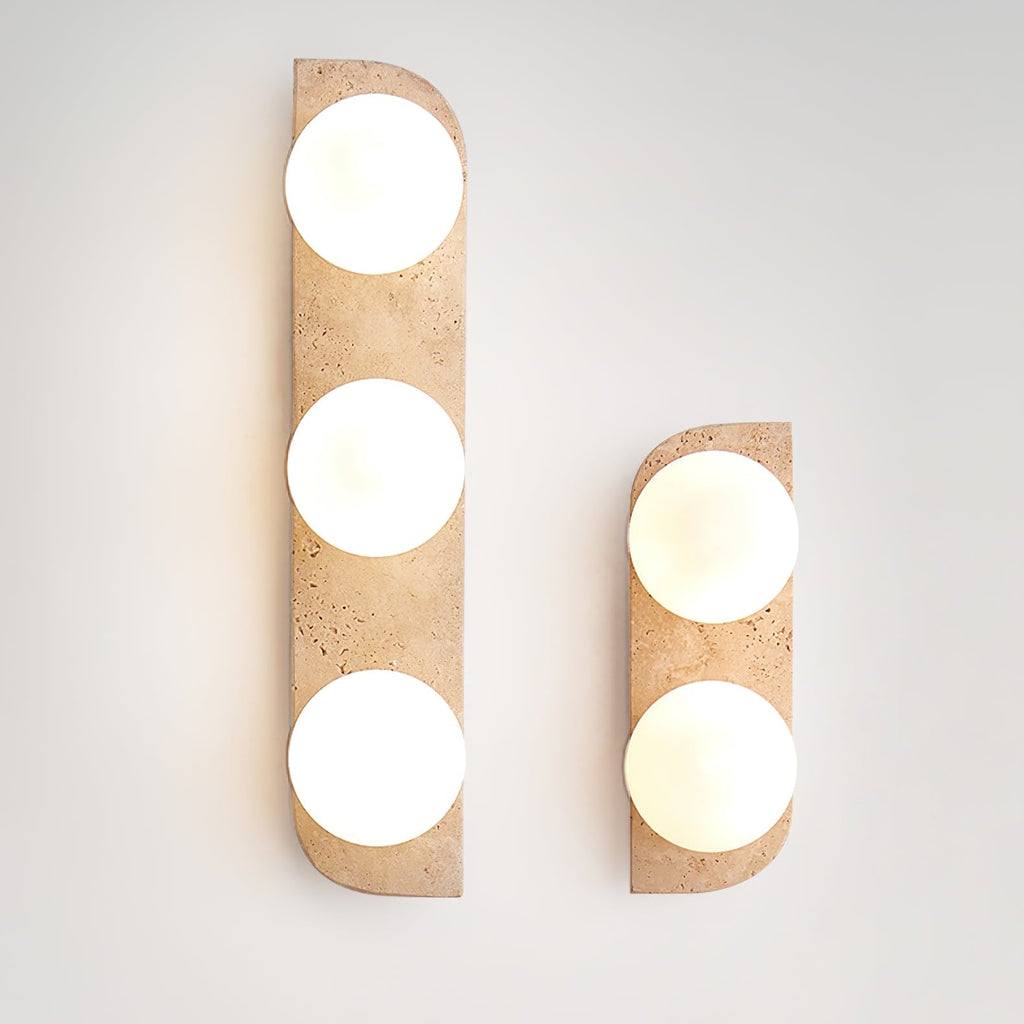 Zophaor Minimalist Travertine Plug-In Wall Light - Neutralighting