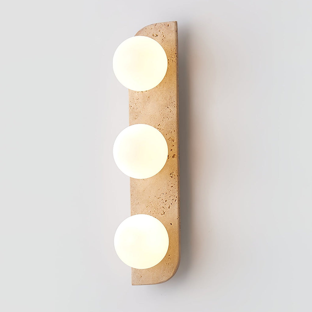 Zophaor Minimalist Travertine Plug-In Wall Light - Neutralighting