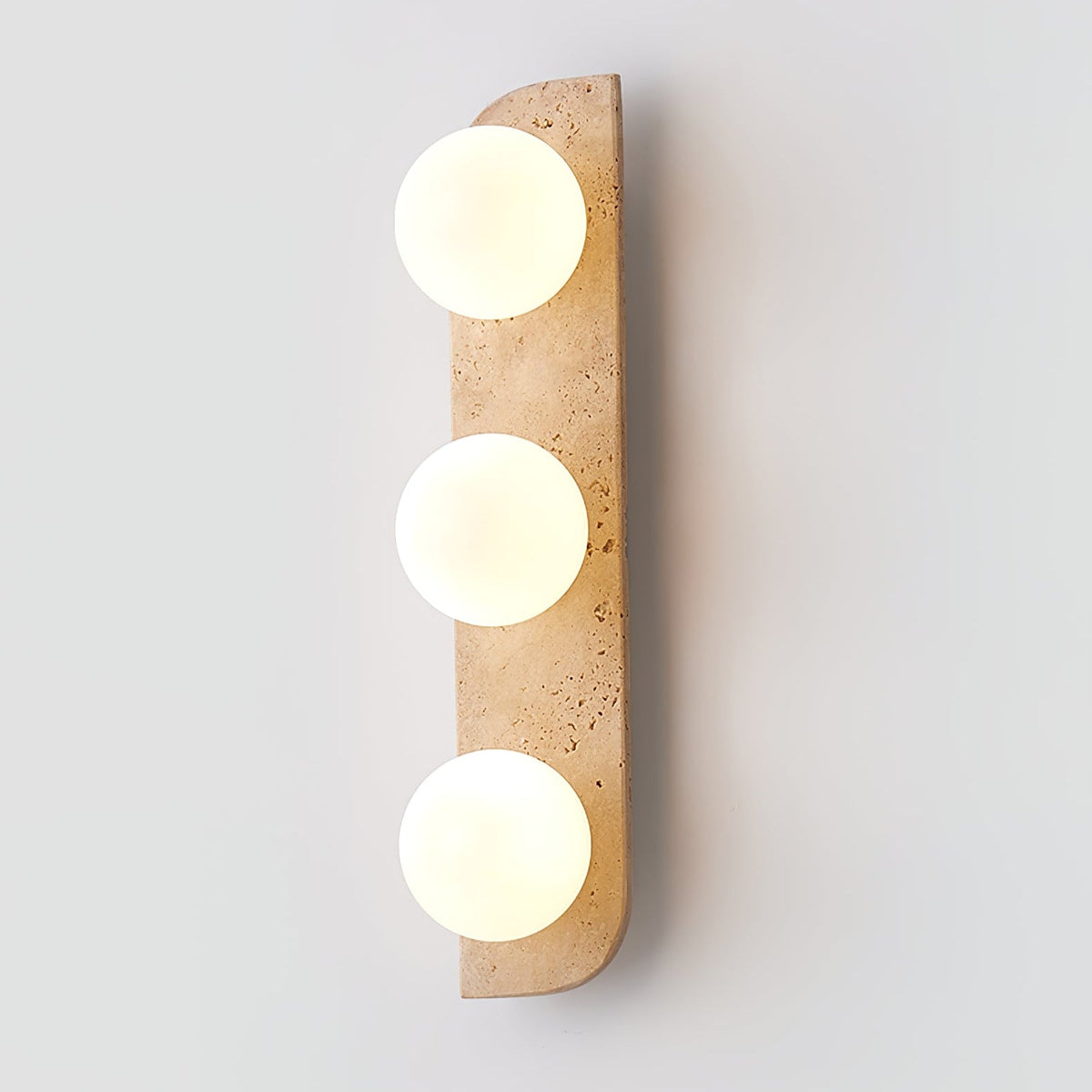 Zophaor Minimalist Travertine Plug-In Wall Light - Neutralighting