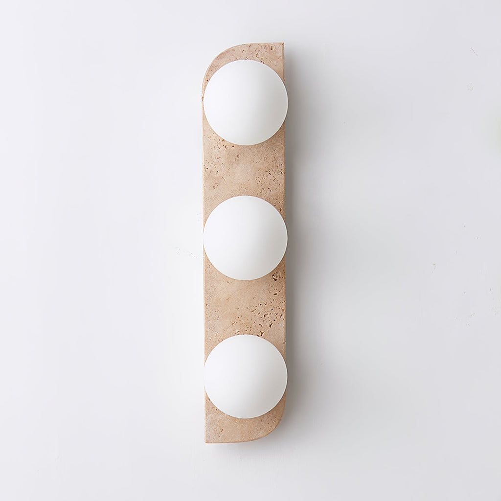 Zophaor Minimalist Travertine Plug-In Wall Light - Neutralighting