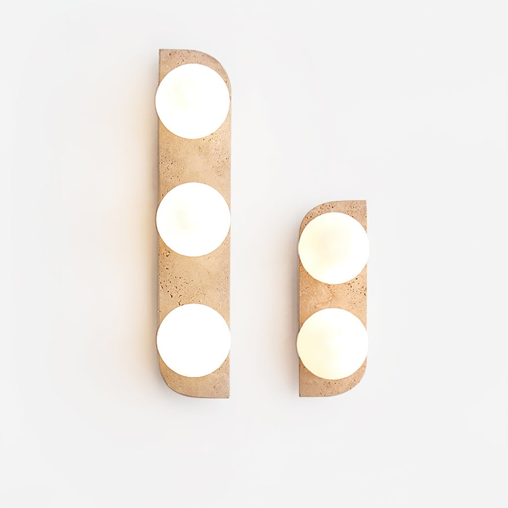 Zophaor Minimalist Travertine Plug-In Wall Light - Neutralighting