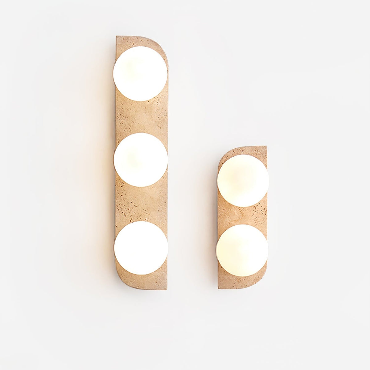 Zophaor Minimalist Travertine Plug-In Wall Light - Neutralighting