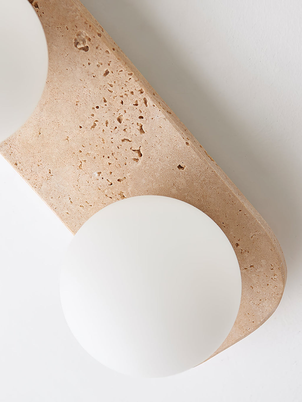 Zophaor Minimalist Travertine Plug-In Wall Light - Neutralighting