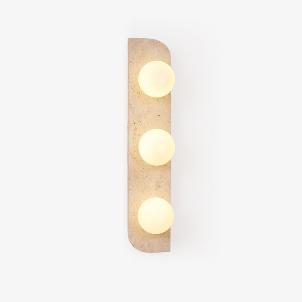 Zophaor Minimalist Travertine Plug-In Wall Light - Neutralighting
