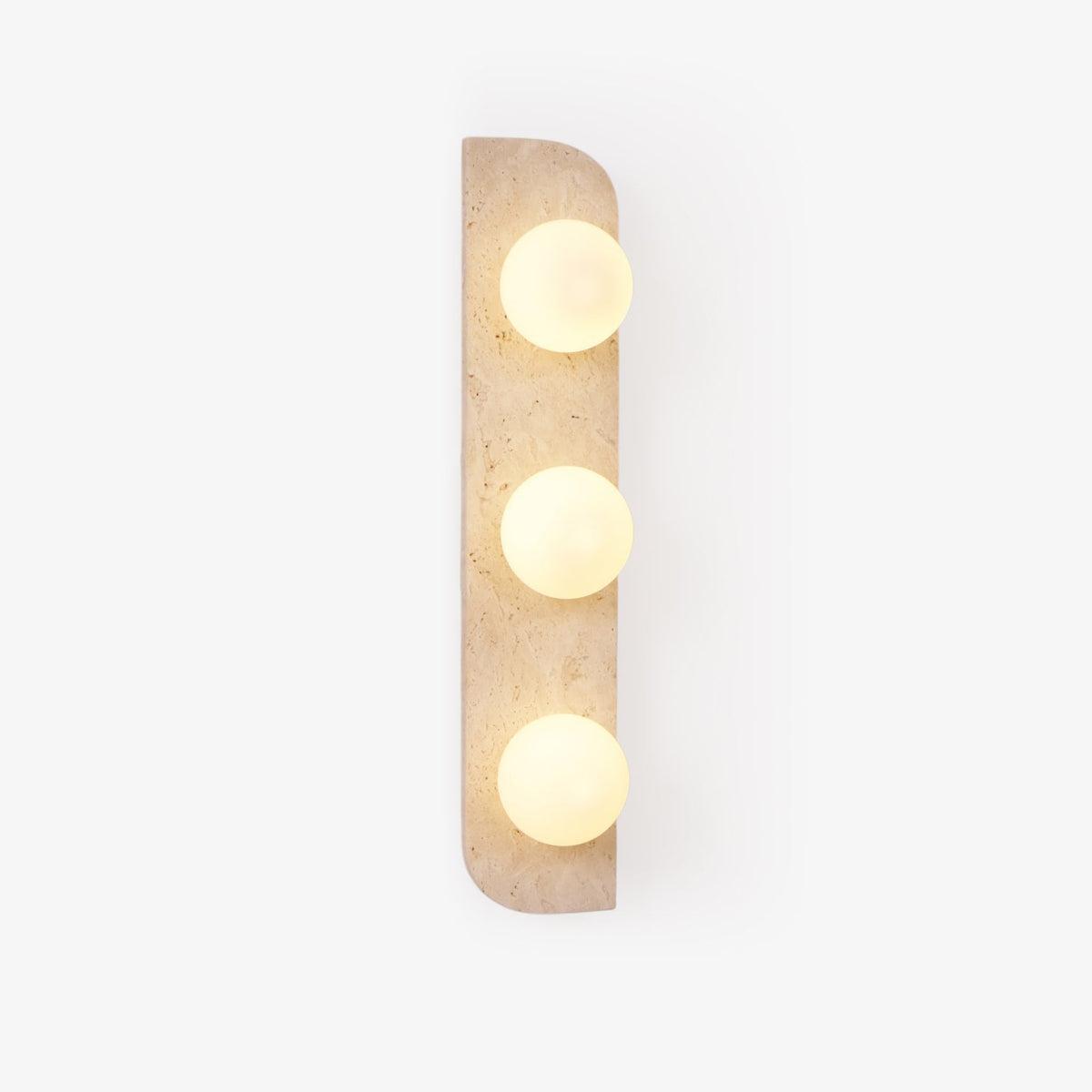 Zophaor Minimalist Travertine Plug-In Wall Light - Neutralighting