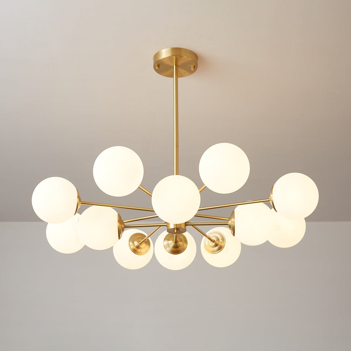 Lustra Lustre Elysium Laiton Boules Givrées - Neutralighting