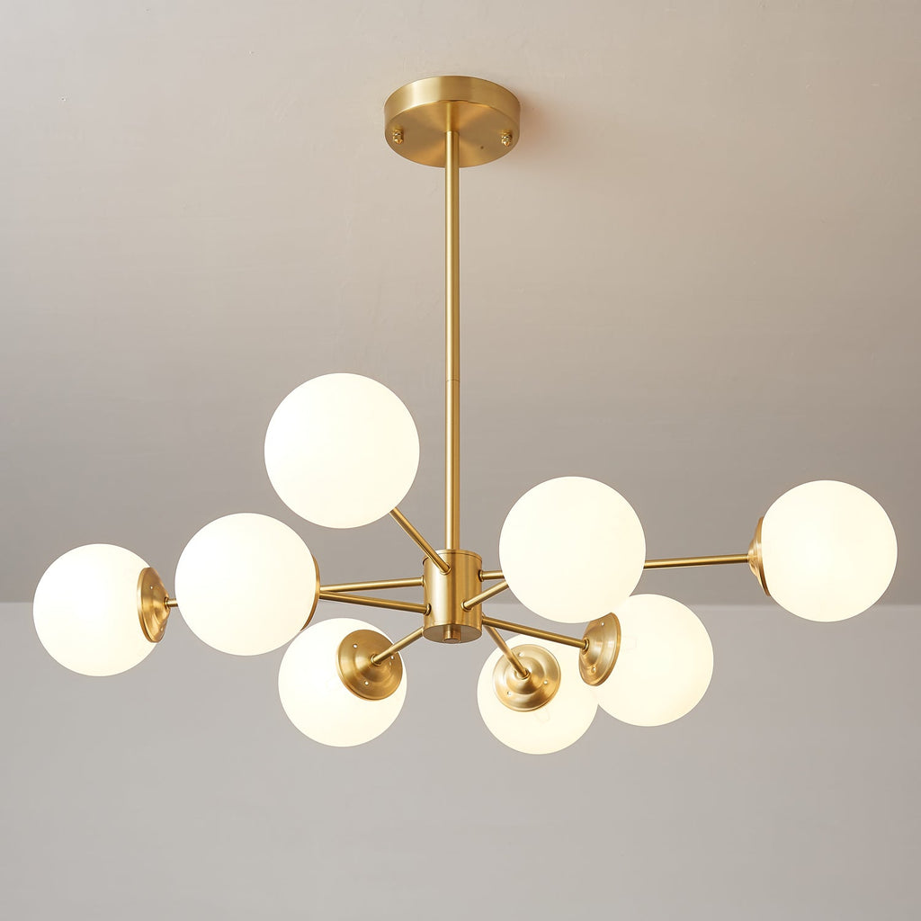 Lustra Lustre Elysium Laiton Boules Givrées - Neutralighting
