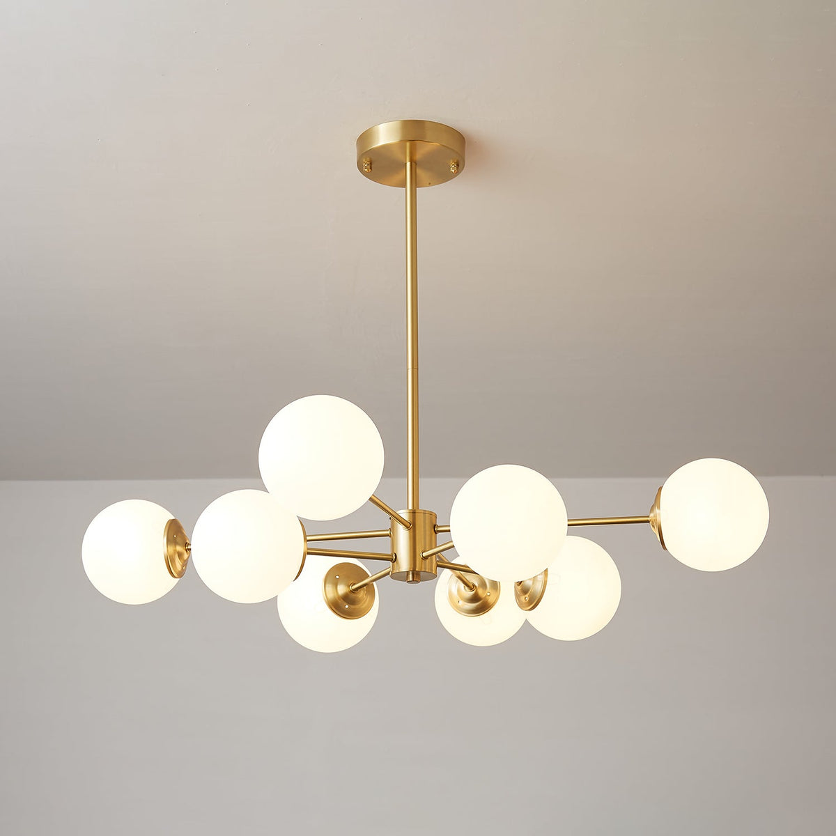 Lustra Lustre Elysium Laiton Boules Givrées - Neutralighting
