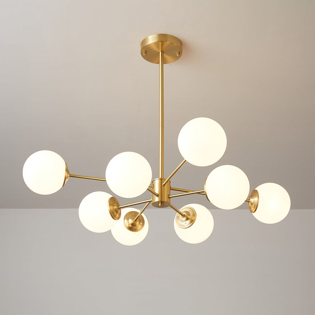 Lustra Lustre Elysium Laiton Boules Givrées - Neutralighting