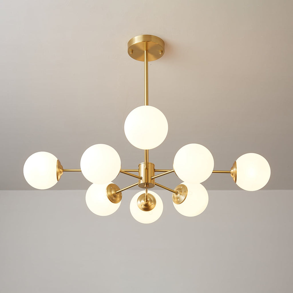 Lustra Lustre Elysium Laiton Boules Givrées - Neutralighting