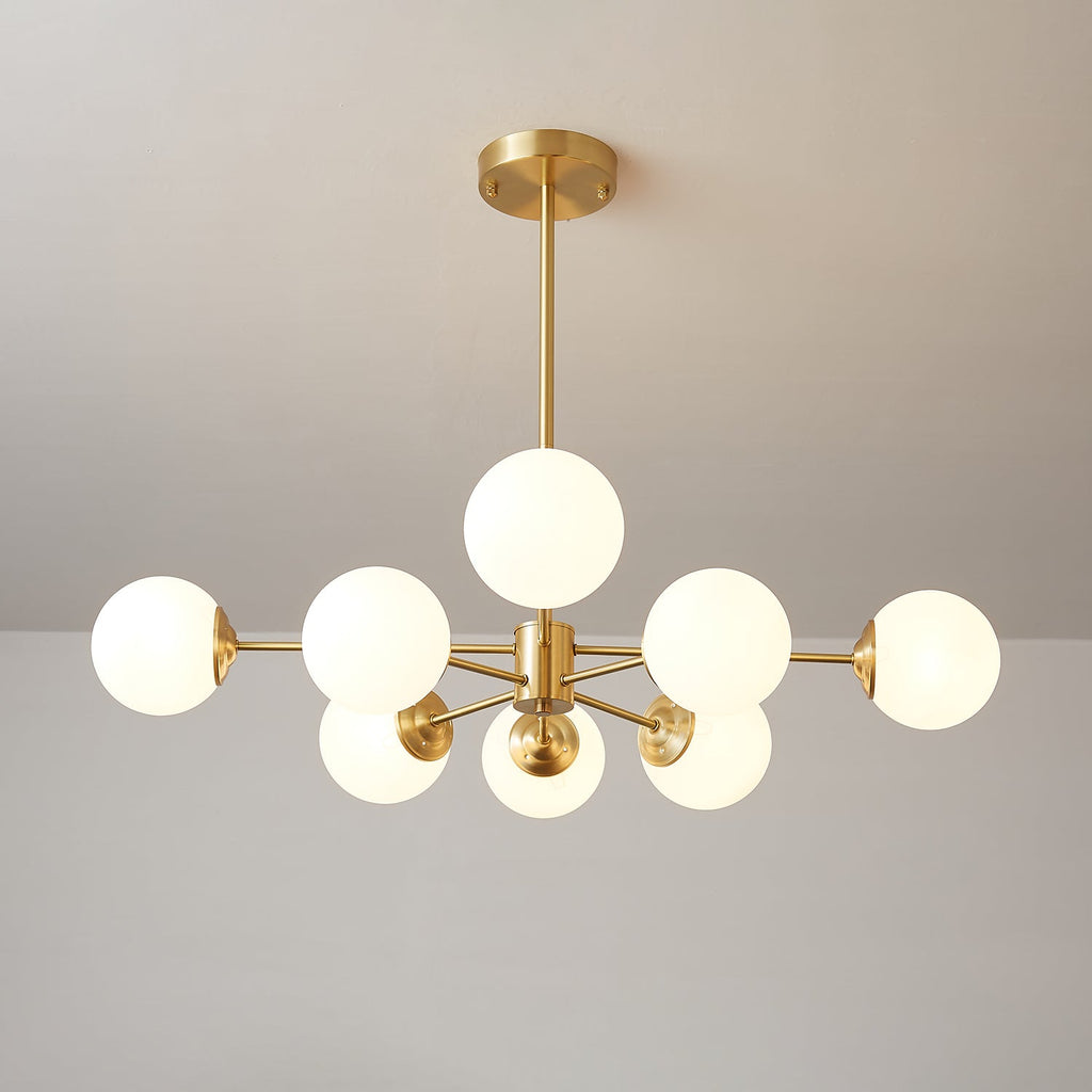 Lustra Lustre Elysium Laiton Boules Givrées - Neutralighting