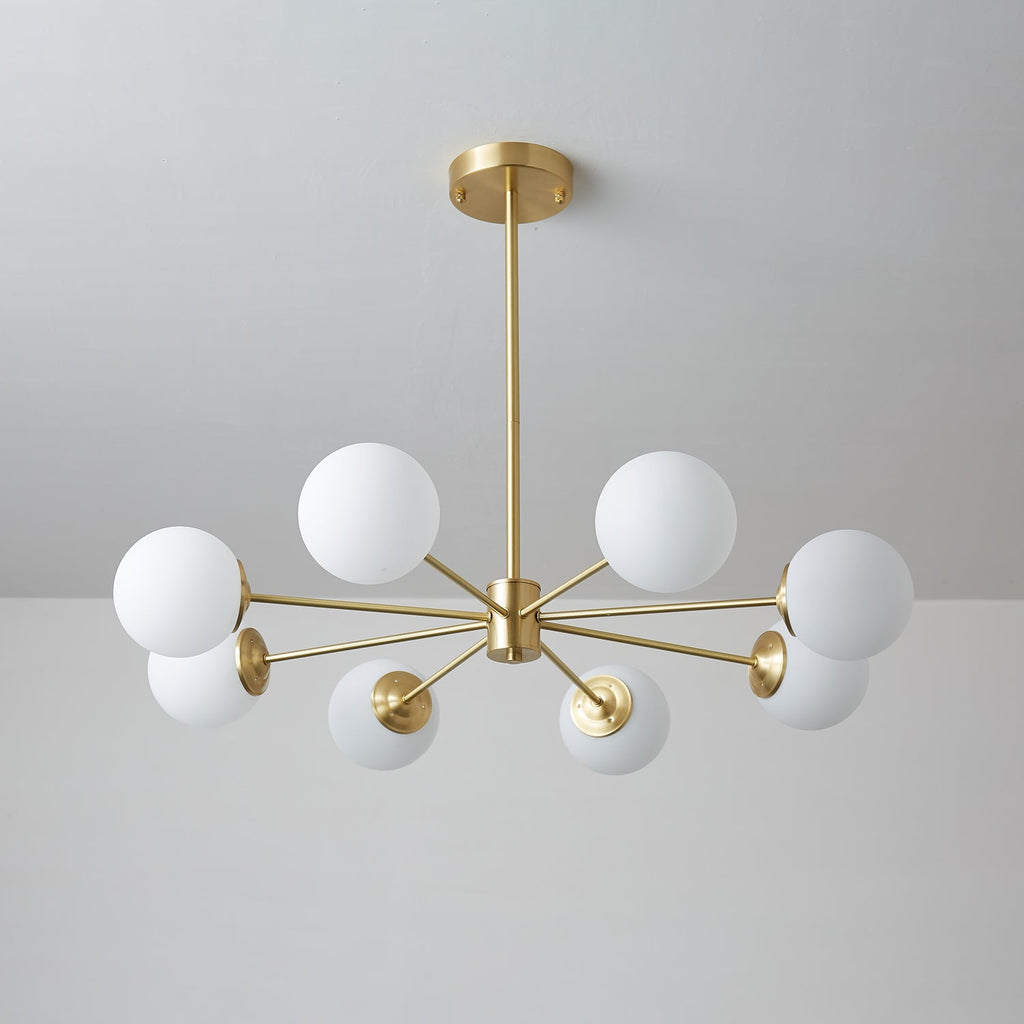 Lustra Lustre Elysium Laiton Boules Givrées - Neutralighting
