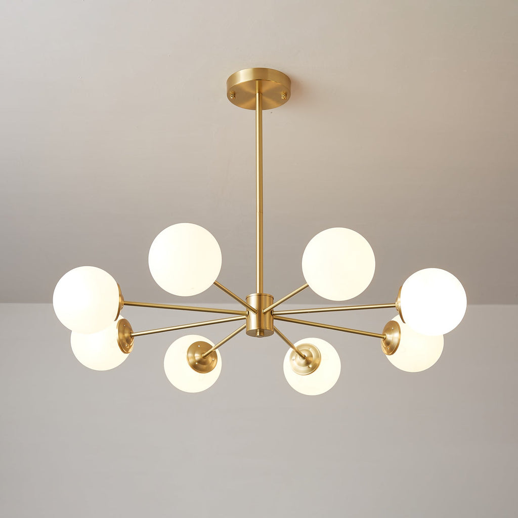 Lustra Lustre Elysium Laiton Boules Givrées - Neutralighting