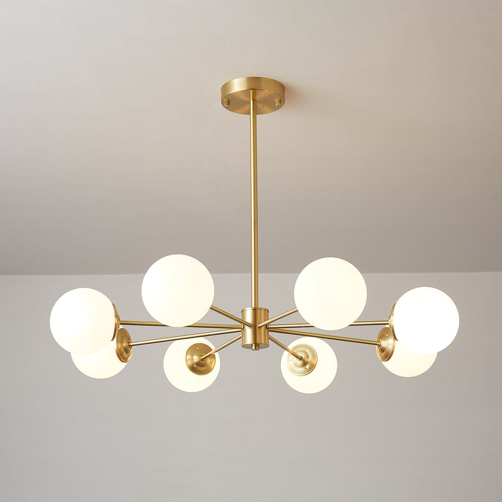 Lustra Lustre Elysium Laiton Boules Givrées - Neutralighting