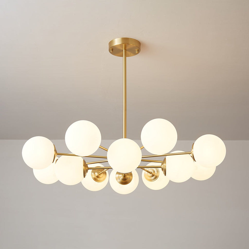 Lustra Lustre Elysium Laiton Boules Givrées - Neutralighting