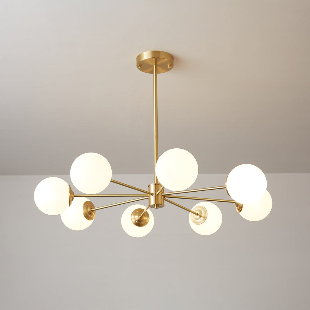 Lustra Lustre Elysium Laiton Boules Givrées - Neutralighting