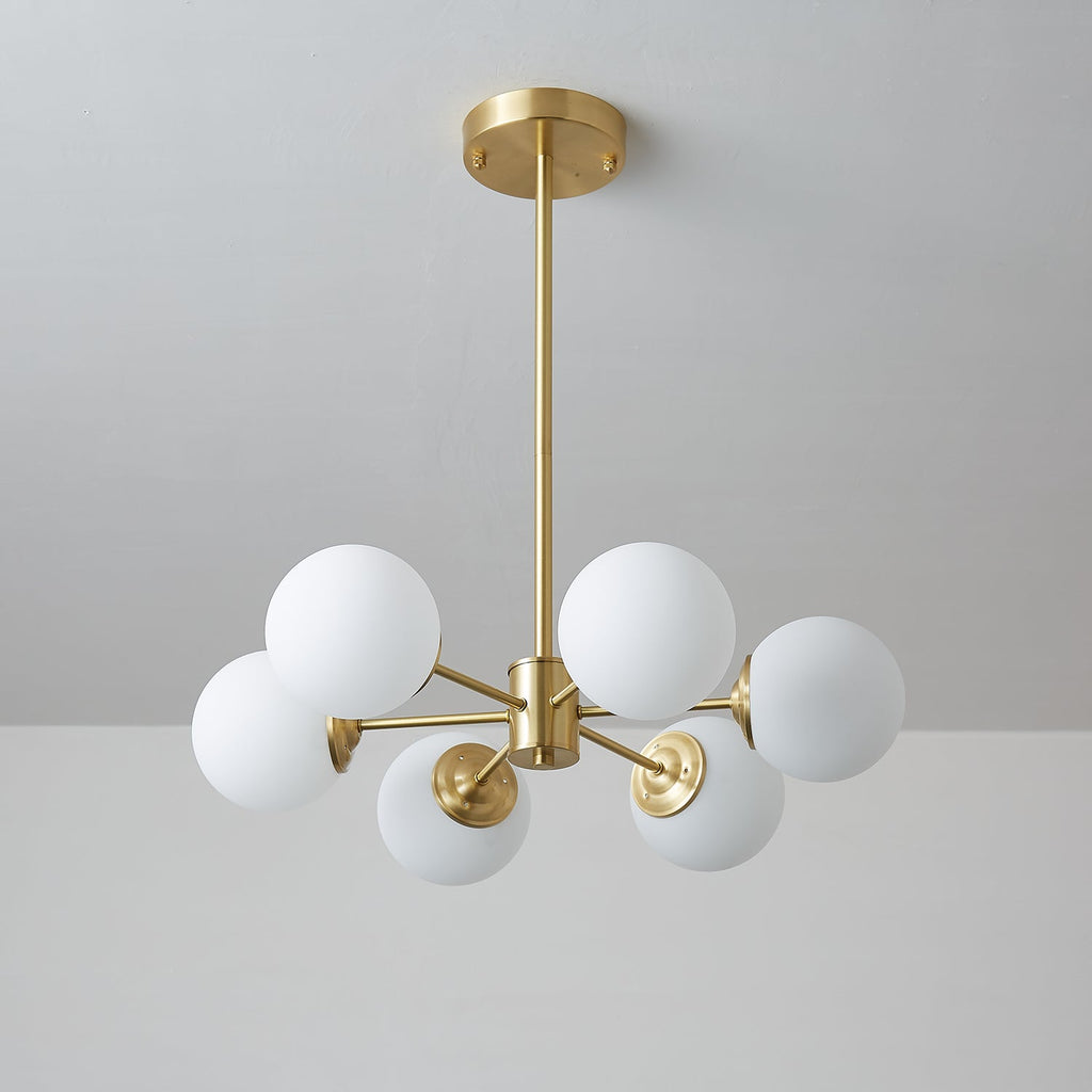 Lustra Lustre Elysium Laiton Boules Givrées - Neutralighting