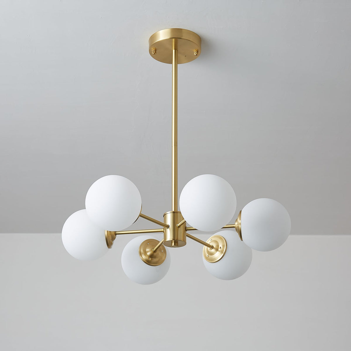Lustra Lustre Elysium Laiton Boules Givrées - Neutralighting
