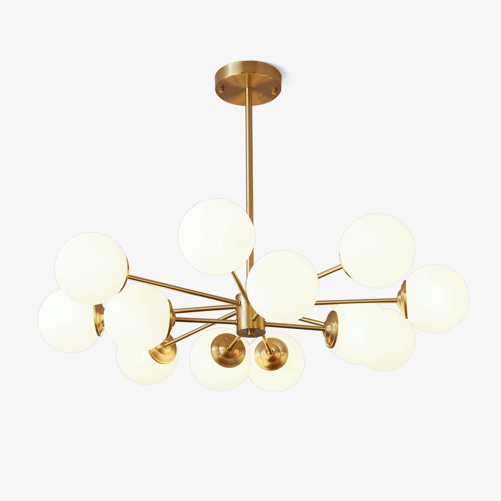 Lustra Lustre Elysium Laiton Boules Givrées - Neutralighting