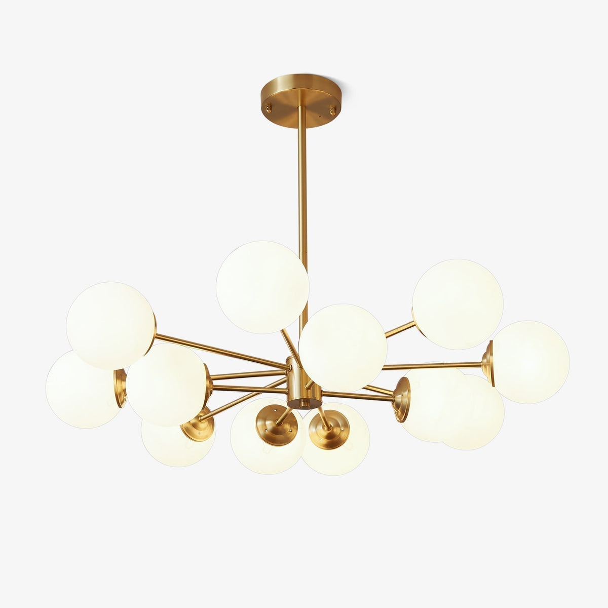 Lustra Lustre Elysium Laiton Boules Givrées - Neutralighting