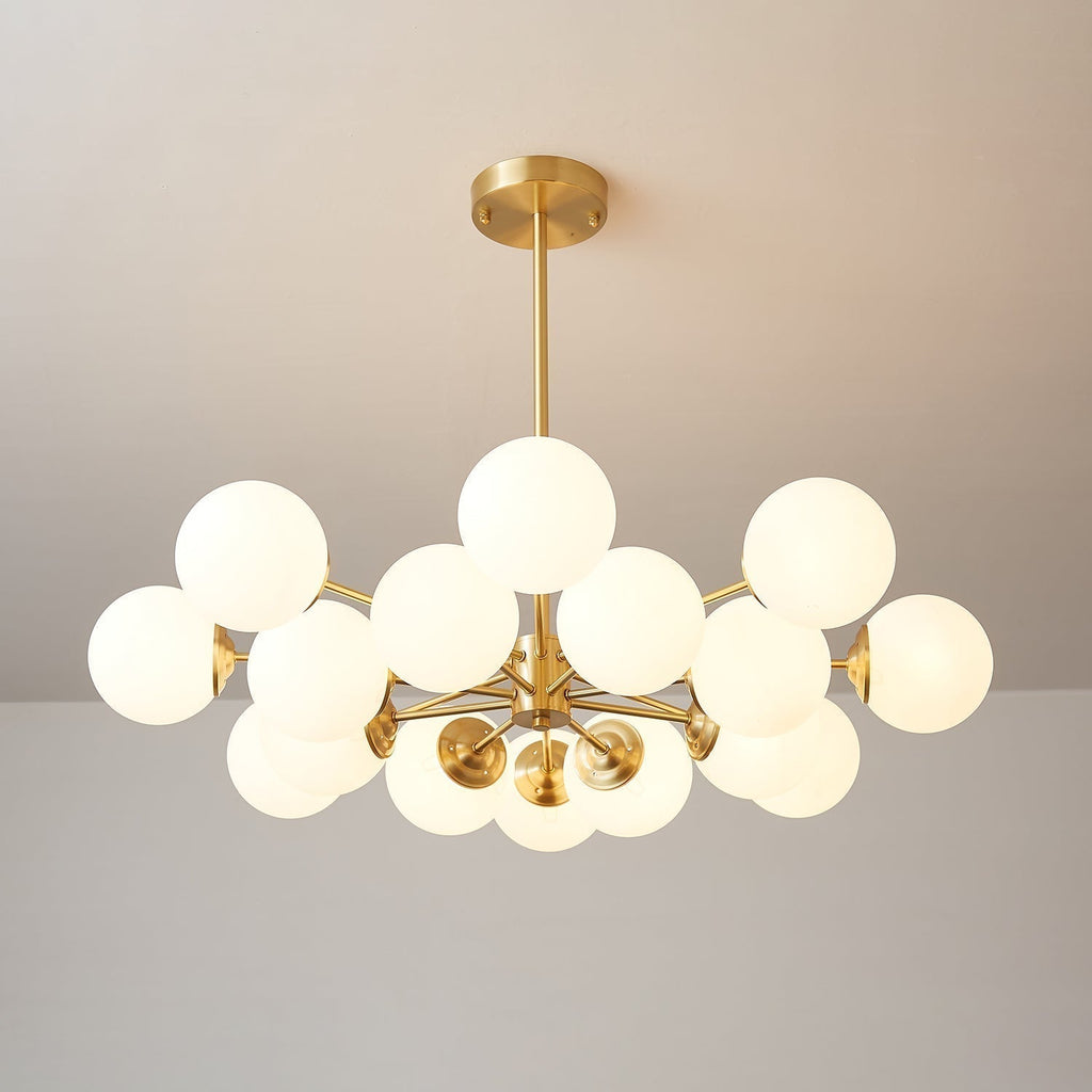 Lustra Lustre Elysium Laiton Boules Givrées - Neutralighting