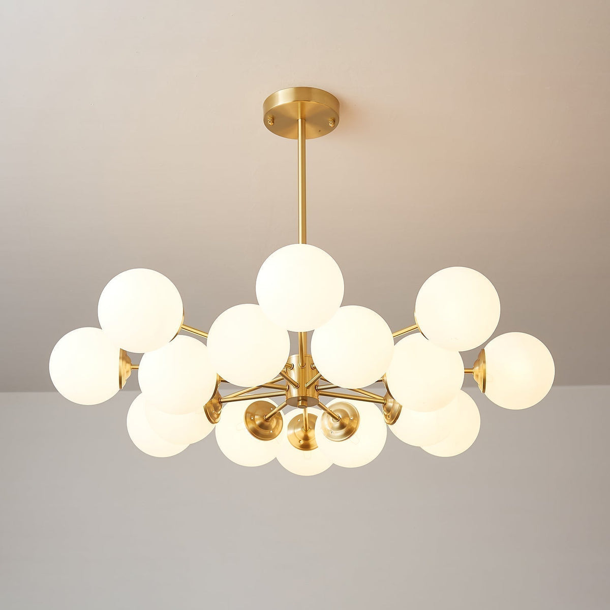 Lustra Lustre Elysium Laiton Boules Givrées - Neutralighting