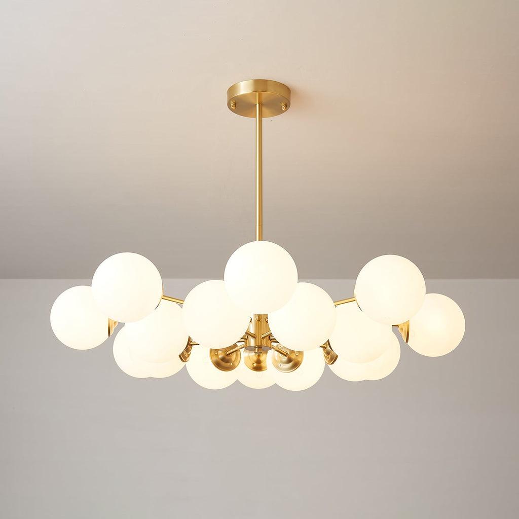 Lustra Lustre Elysium Laiton Boules Givrées - Neutralighting