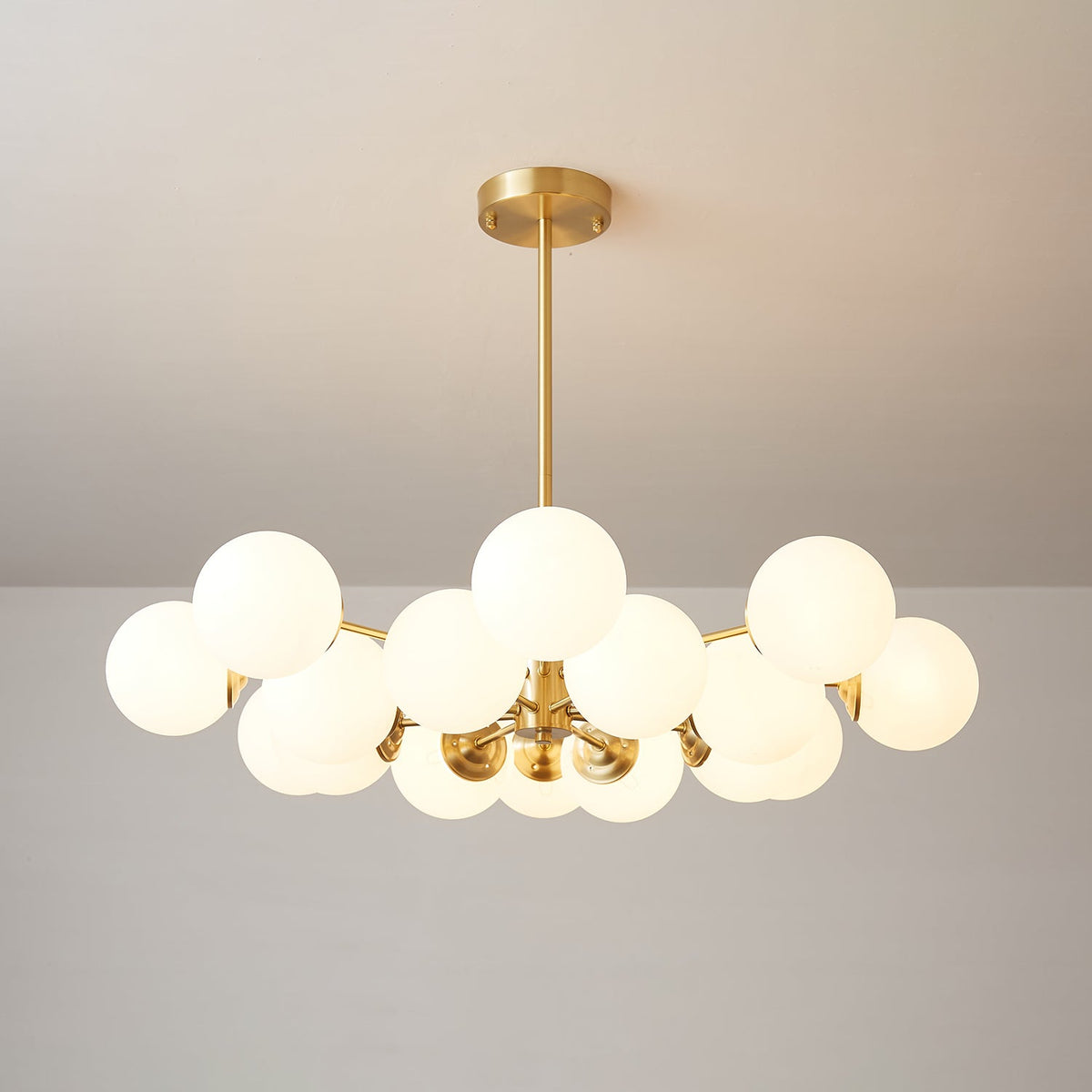 Lustra Lustre Elysium Laiton Boules Givrées - Neutralighting