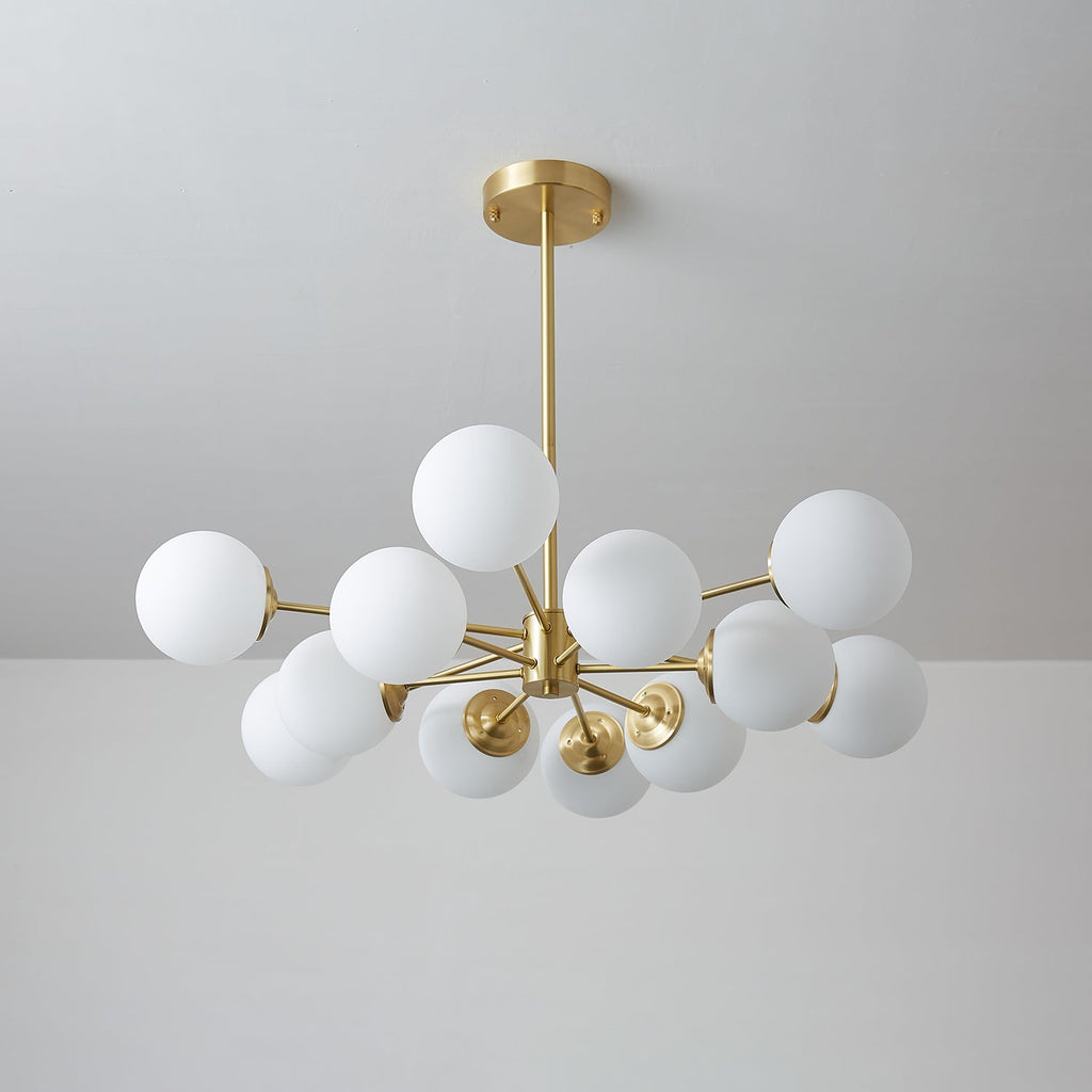 Lustra Lustre Elysium Laiton Boules Givrées - Neutralighting