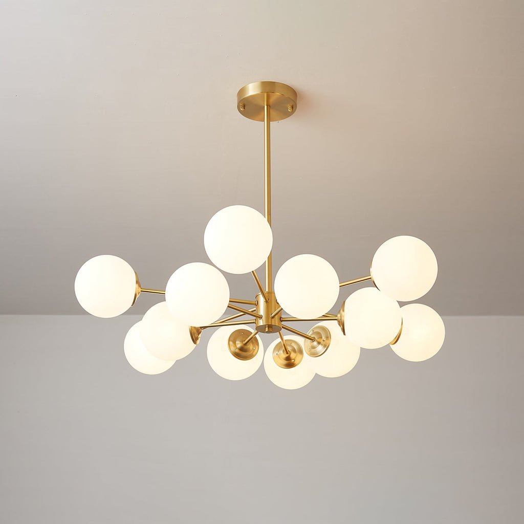 Lustra Lustre Elysium Laiton Boules Givrées - Neutralighting