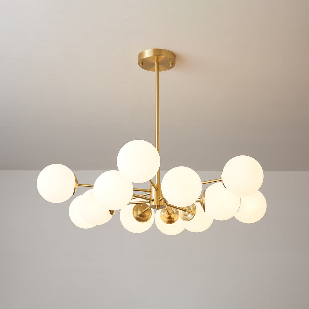 Lustra Lustre Elysium Laiton Boules Givrées - Neutralighting