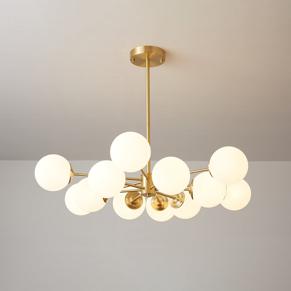 Lustra Lustre Elysium Laiton Boules Givrées - Neutralighting