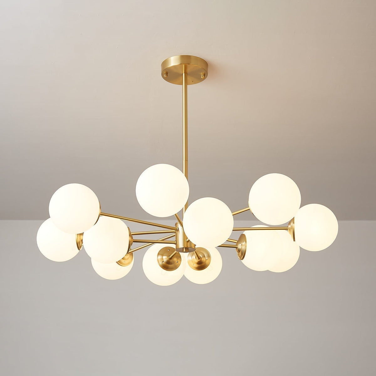 Lustra Lustre Elysium Laiton Boules Givrées - Neutralighting