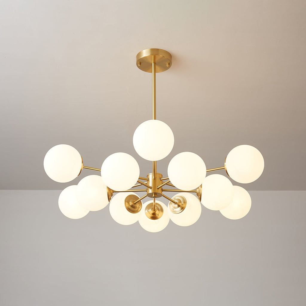 Lustra Lustre Elysium Laiton Boules Givrées - Neutralighting