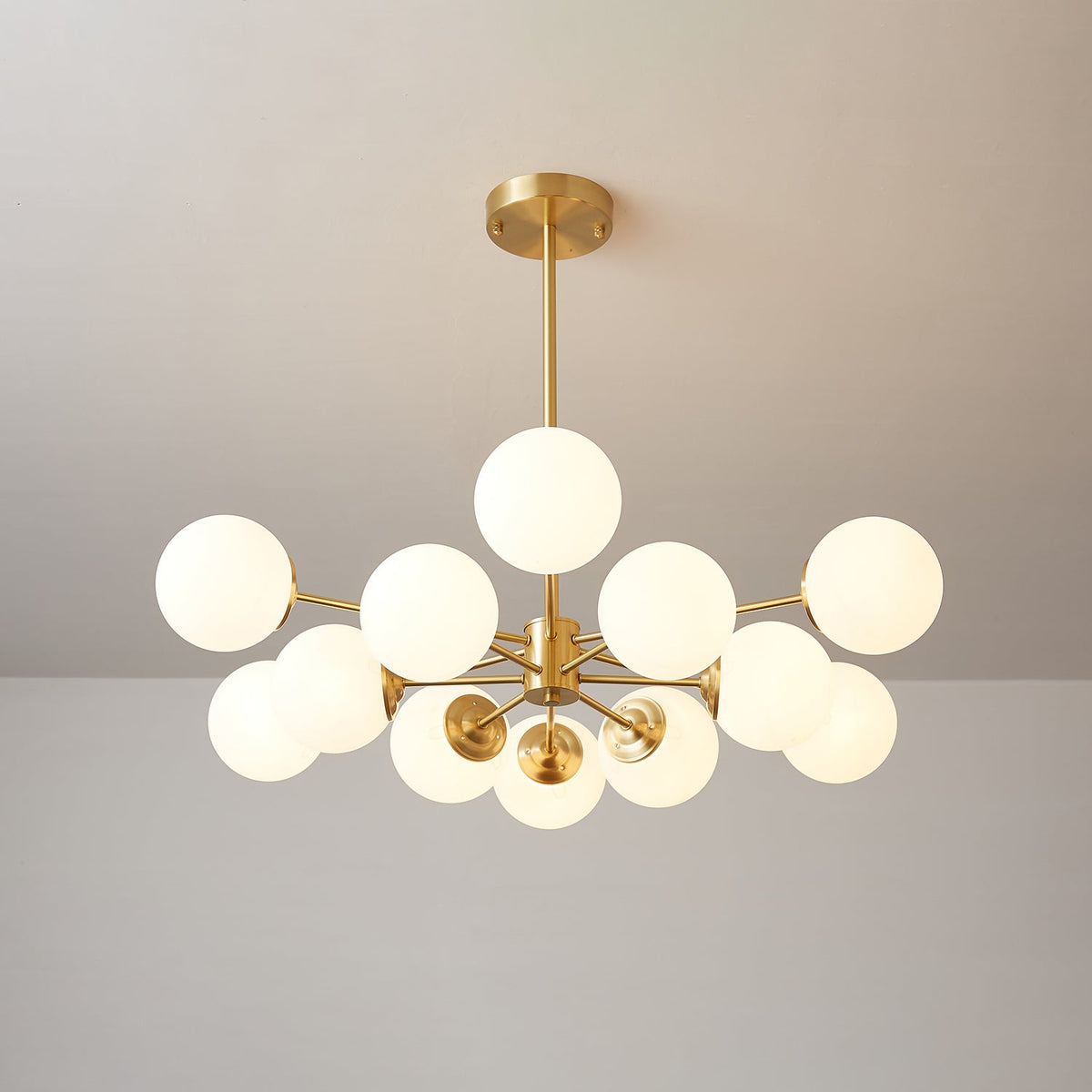 Lustra Lustre Elysium Laiton Boules Givrées - Neutralighting