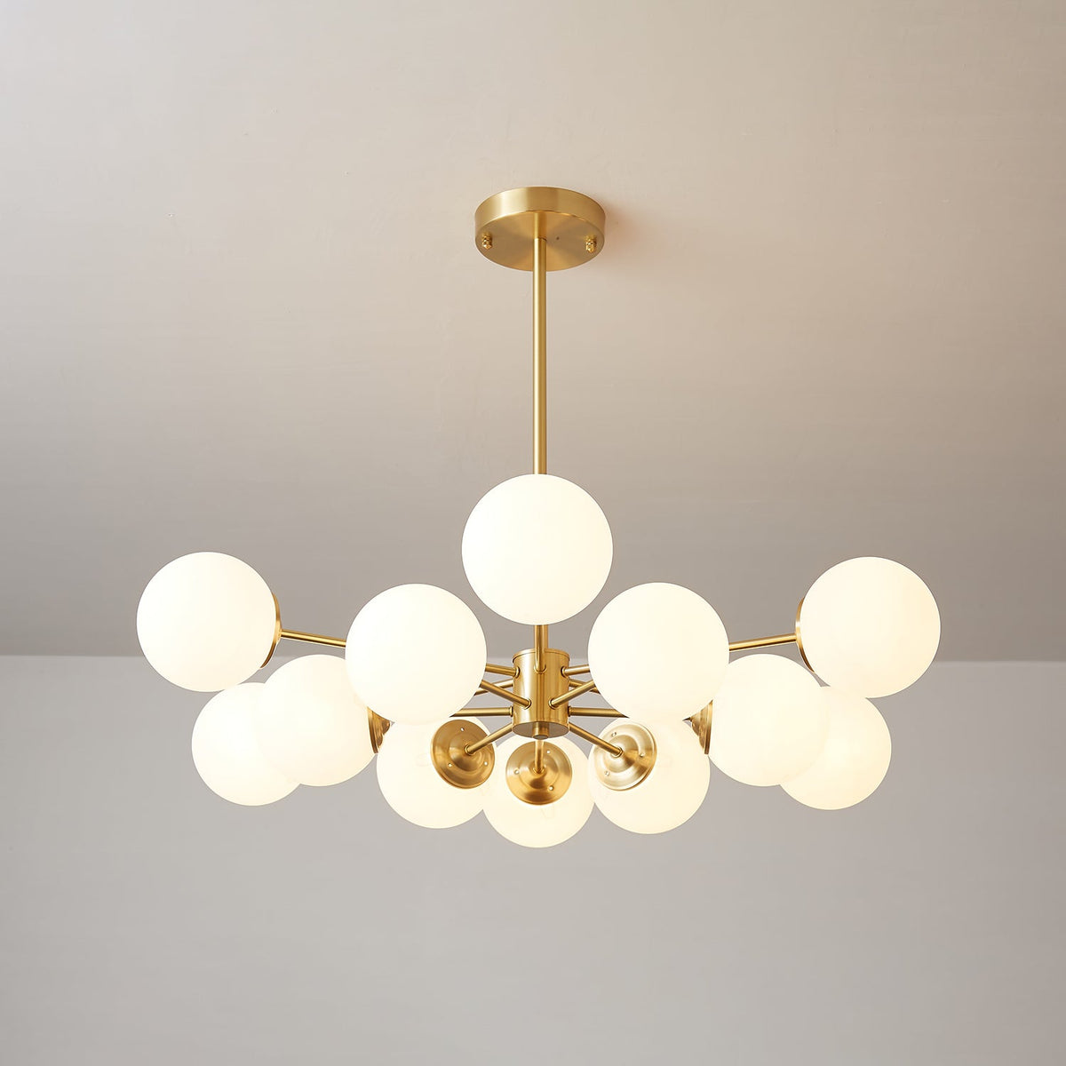 Lustra Lustre Elysium Laiton Boules Givrées - Neutralighting