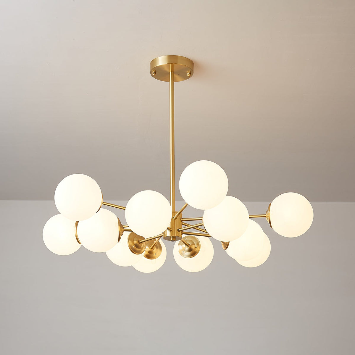 Lustra Lustre Elysium Laiton Boules Givrées - Neutralighting