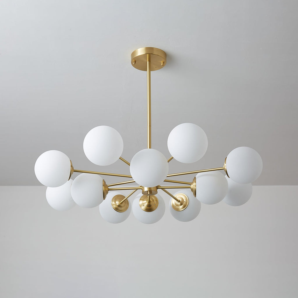 Lustra Lustre Elysium Laiton Boules Givrées - Neutralighting